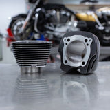 S&S Cycle 2017+ M8 Models 4.250in Bore 4.840in Big Bore Cylinder Set - Black Granite w/ Highlight - 910-0739