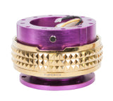 NRG Quick Release Kit - Pyramid Edition - Purple Body / Chrome Gold Pyramid Ring - SRK-210PP/CG