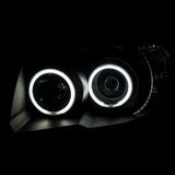 ANZO 2006-2009 Toyota 4Runner Projector Headlights w/ Halo Black - 111320