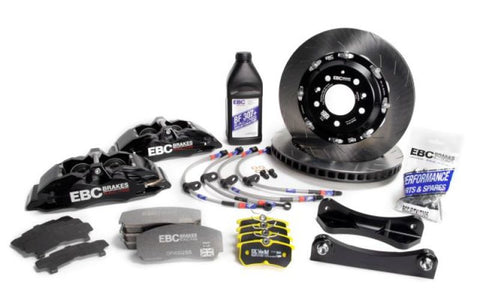 EBC Racing 12-17 Ford Fiesta ST (Mk7) Black Apollo-4 Calipers 330mm Rotors Front Big Brake Kit - BBK007BLK-2
