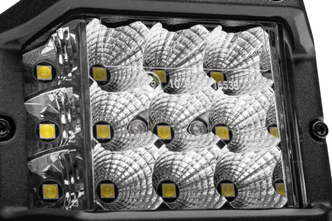 Go Rhino Xplor Bright Series Sideline Cube LED Flood Light Kit (Surface Mount) 4x3 - Blk (Pair) - 750300323FCS