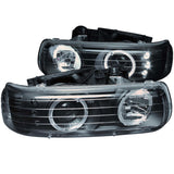 ANZO 1999-2002 Chevrolet Silverado 1500 Projector Headlights w/ Halo Black - 111189