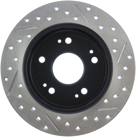 StopTech 06-09 Honda Civic Ex/Si Slotted & Drilled Right Rear Rotor - 127.40040R