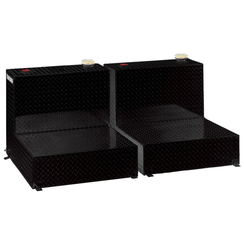 Tradesman Aluminum Twin L-Shape Liquid Storage Tank (96 Gallon Capacity) - Black - 73296