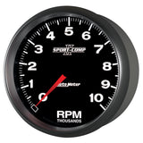 Autometer Sport-Comp II 5 inch 0-10000 RPM In Dash Tachometer - 3698