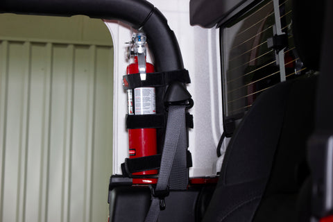 Fishbone Offroad Padded Roll Bar Black Fire Extinguisher Holder - FB55154