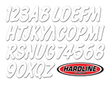 Hardline Boat Lettering Registration Kit 3 in. - 400 White Solid - WHI400EC