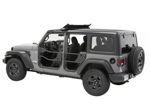 Bestop 20-26 Jeep Gladiator / 18-26 Wrangler JL 4-Door Element Doors (Rear Matte Black) - 51741-01