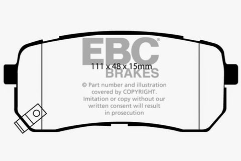 EBC 15+ Kia Sedona 3.3 Redstuff Rear Brake Pads - DP31814C