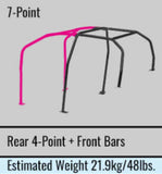Cusco Chromoly Roll Cage 7-Point 4/5-Passenger Through Dash Mitsubishi Evo 10 CZ4A (S/O / No Cancel) - 566 265 L
