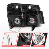 ANZO 04-12 GM Colorado/Canyon/I-Series Crystal Headlights - w/ Light Bar Chrome Housing 4pcs - 111559
