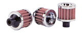 Vibrant Crankcase Breather Filter w/Chrome Cap 2 1/8in 55mm Cone ODx2 5/8in 68mm Tallx3/4in 19mm ID - 2164