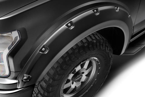 Bushwacker 18-20 Ford F-150 (Excl Models w/Tech Pkg) Pocket Style Flares 4pc - Agate Black Met - 20945-32