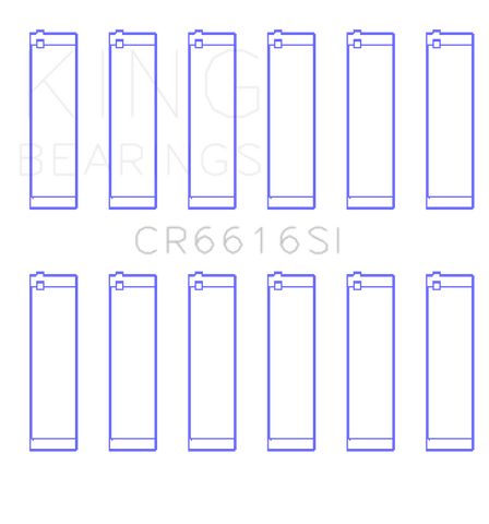 King Buick / Chevrolet V6 (STD Size) SI-Series Connecting Rod Bearings Set of 6 - CR6616SI