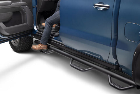 N-Fab Nerf Step 2019 Chevy/GMC 1500 Crew Cab 5ft 8in Bed - Bed Access - Tex. Black - 3in - C1996CC-6-TX