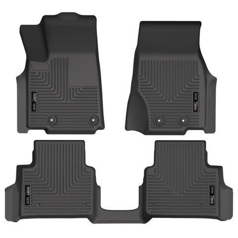 Husky Liners 21-23 Jeep Grand Cherokee L 2nd Row Bucket Seats WeatherBeater Floor Liner (Black) - 99181