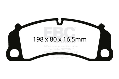 EBC 13-15 Porsche 911 (991) GT3 3.8L (Cast Iron Rotor Only) Bluestuff Front Brake Pads - DP52206NDX