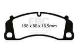 EBC Racing 13-15 Porsche 911 (991) GT3 (Cast Iron Disc Only) RP-1 Race Front Brake Pads - DP82206RP1