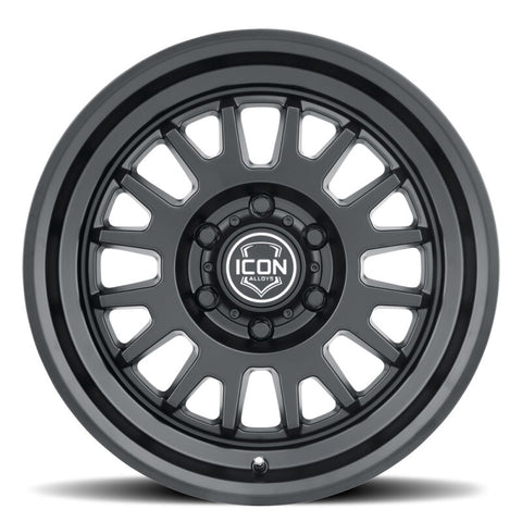 ICON Anza 17x8.5 6x5.5 25mm Offset 5.75in BS 95.1mm Hub Bore Satin Black Wheel - 8217859057SB
