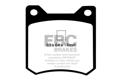 EBC 72-84 De Tomaso Pantera 5.7 GTS Redstuff Rear Brake Pads - DP3162C