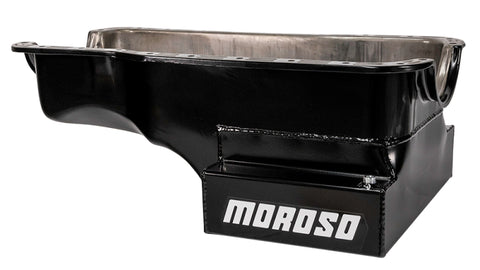 Moroso Ford 351W (w/Front Sump) Kicked Out Wet Sump 7qt 8in Steel Oil Pan - 20507