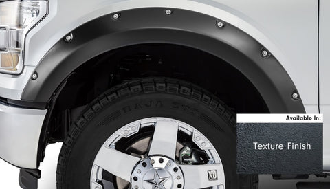 Stampede 2015-2017 Ford F-150 67.1/78.9/97.6in Bed Ruff Riderz Fender Flares 4pc Textured - 8432-5