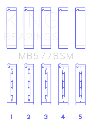 King Engine Bearings Audi/VW 1.8/2.0 TSI/TFSI Main Bearing Set - Size STD - MB5778SM