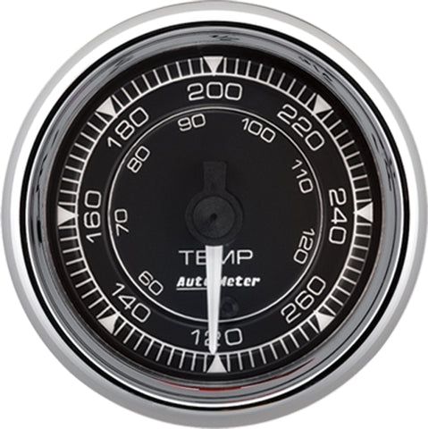 AutoMeter Chrono 2-1/16in 120-280 Degree Temperature Digital Stepper Motor Gauge - Chrome - 9754