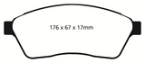 EBC 10-11 Cadillac SRX 2.8 Turbo Yellowstuff Front Brake Pads - DP41859R