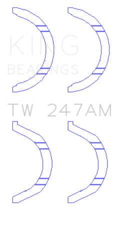 King Mitsubishi 6G71/6G72/6G72T/6G73 V6/Hyundai G6AV V6 Thrust Washer Set - TW247AM