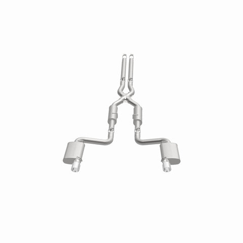 MagnaFlow 11-12 Dodge Charger SRT-8 Hemi Dual Split Rear Exit Stainless Cat-Back Performance Exhaust - 15494