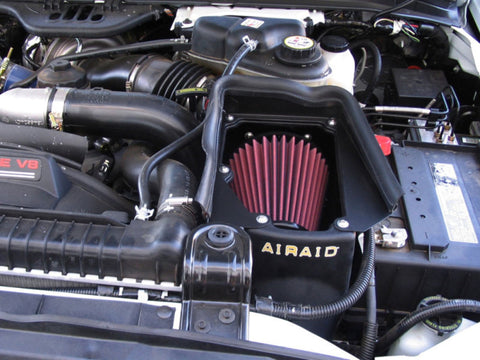 Airaid 03-07 Ford Power Stroke 6.0L Diesel MXP Intake System w/o Tube (Dry / Red Media) - 401-131-1