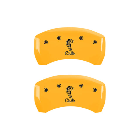 MGP Rear set 2 Caliper Covers Engraved Rear Tiffany Snake Yellow finish black ch - 10203RSNKYL