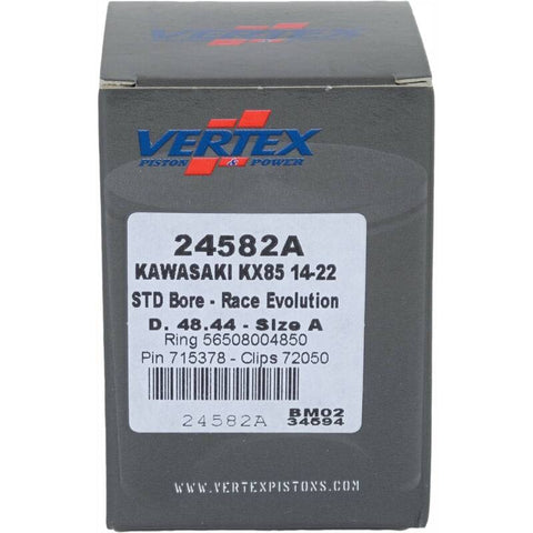 Vertex Piston 14-24 Kawasaki KX 85 85cc Cast Race Evolution Piston Kit - 24582A