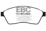 EBC 10-11 Cadillac SRX 2.8 Turbo Greenstuff Front Brake Pads - DP21859
