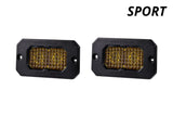 Diode Dynamics Stage Series 2in LED Pod Sport - Yellow Combo Flush ABL (Pair) - DD6730P