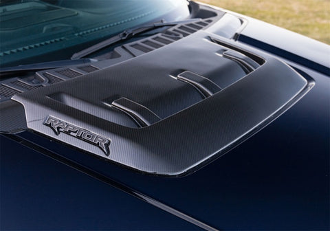 Ford Racing 21-24 Ford F150 Raptor Carbon Fiber Hood Vent - Gloss - M-16628-FG