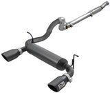 aFe Rebel Series 409 Stainless Steel Cat-Back Exhaust 18-21 Jeep Wrangler JL 2.0L (t) - Black Tip - 49-48096-B
