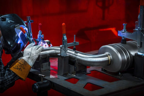 APR 20-21 Volkswagen GTI TCR (MK7.5) Catback Exhaust System w/Front Muffler - CBK0039