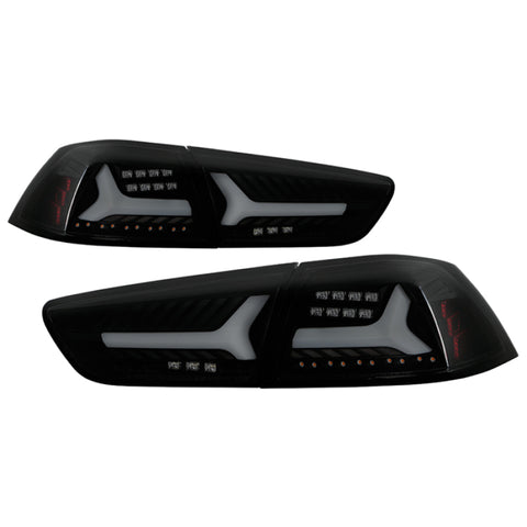 Spyder Mitsubishi Lancer/Evolution X 08-14 V2 LED Tail Lights - Black Smoke ALT-YD-ML08V2-SEQ-BSM - 5088147