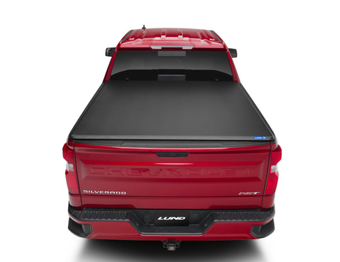 Lund 07-13 Toyota Tundra Fleetside (6.5ft. Bed) Hard Fold Tonneau Cover - Black - 969552