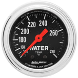 Autometer Traditional Chrome Mechanical Water Temperature 2 1/16in 140-280 F Gauge - 2431