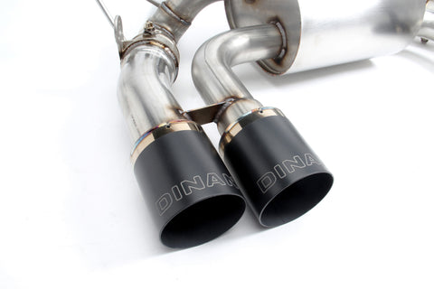 Dinan 15-20 BMW M3/M4 (F80/F82/F83) Free Flow Axleback Exhaust System - Black Tips - D660-0050-BLK