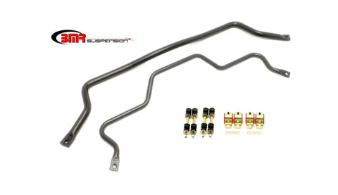 BMR 93-02 F-Body Front (SB001H) & Rear (SB003H) Sway Bar Kit w/ Bushings - Black Hammertone - SB026H