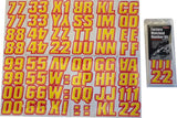Hardline Snowmobile Lettering Registration Kit 2 in. - 500 Yellow/Red - YERED500