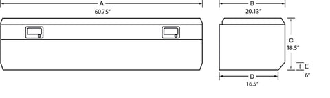 Lund 67-99 Chevy CK Ultima Single Lid Tool Box w/Slant - Brite - 9460