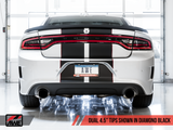 AWE Tuning 2017+ Dodge Charger 5.7L Track Edition Exhaust - Diamond Black Tips - 3015-33134