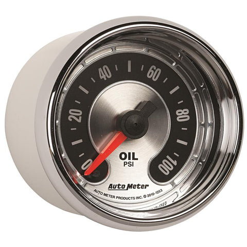 Autometer American Muscle 52mm Full Sweep Electric 0-100 PSI Oil Pressure Gauge - 1253