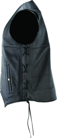 River Road Old Skool Leather Vest Black - Large - 094433