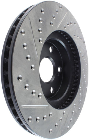 StopTech 03-08 Pontiac Vibe / 05-09 Scion tc Left Front Slotted & Drilled Rotor - 127.44114L